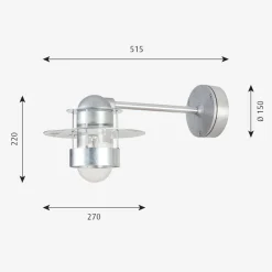 Discount Louis Poulsen Albertslund utendørs vegglampe lang