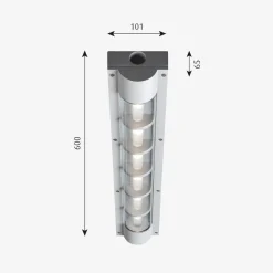 Louis Poulsen AL 600 utendørs vegg/taklampe 35 - - Aluminium