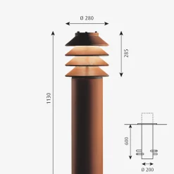 Best Louis Poulsen Bysted Pullert M/Fotplate - Corten