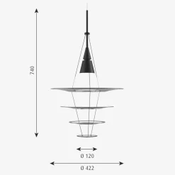 Clearance Louis Poulsen Enigma taklampe Ø42