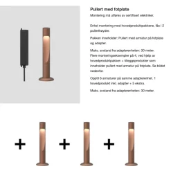 Clearance Louis Poulsen Flindt Garden fotplate u/adapter kort
