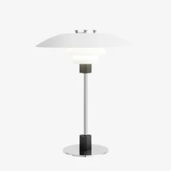 Outlet Louis Poulsen PH 4/3 bordlampe Hvit Krom / Opal