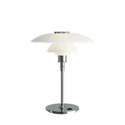 Hot Louis Poulsen PH 4½-3½ glass bordlampe Hvit Krom / Opal