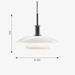 Online Louis Poulsen PH 41/2-4 Glass Pendel Krom / Opal