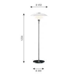 Best Louis Poulsen PH 4½-3½ gulvlampe Krom/Opalt glass Krom / Opal