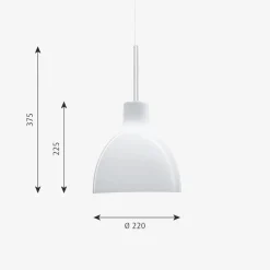Hot Louis Poulsen Toldbod Glass Pendel Ø22 Hvit