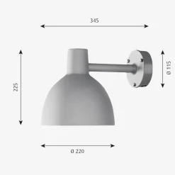 Clearance Louis Poulsen Toldbod utendørs vegglampe 22
