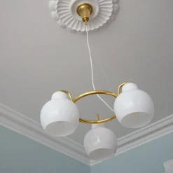 Outlet Louis Poulsen VL Ring Crown 3 taklampe Messing / Opal