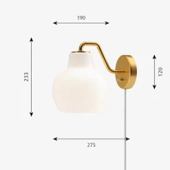 Online Louis Poulsen VL Ring Crown Vegglampe Messing / Opal