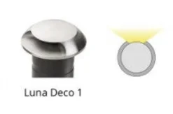 Hot Sg Armaturen As Luna Deco 1 uplight utendørs 3W 3000 Kelvin IP67 - Rustfritt Stål