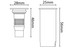 Online Sg Armaturen As Luna mini uplight utendørs 1,5W 3000 Kelvin IP67 - Rustfritt Stål