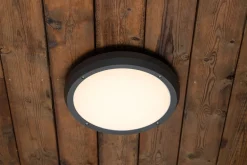 New NorDesign Luno taklampe 30 cm utendørs IP65 13W 3000K IK6 - grå Grafitt