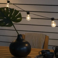 Konstsmide Lysslynge 5 Lys, batteri og timer - Amber