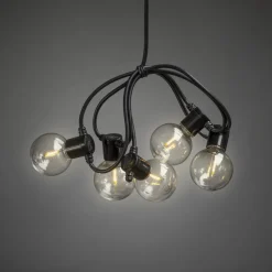 Discount Konstsmide Lysslynge 20 lys, plast - Amber