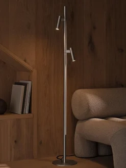 New DFTP Makoto gulvlampe 2-lys Satin Krom