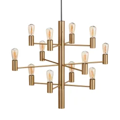 Discount Herstal Manola takpendel 12 lys - Satin Messing