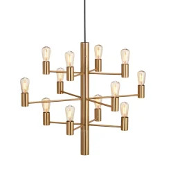 Discount Herstal Manola takpendel 12 lys - Satin Messing