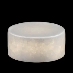 Clearance Unison Marble bordlampe batteridrevet m/timer - Small Hvit