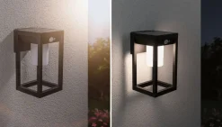Discount Paulmann Marisol vegglampe utendørs 5,5W 3000 Kelvin m/bevegelses sensor - Solcelle Svart