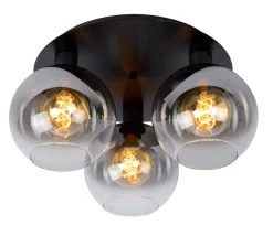 Sale Lucide Marius taklampe 3 Svart / Røyk