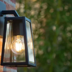 New Lucide Matsol vegglampe utendørs E27 - Svart