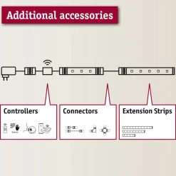 Best Paulmann MaxLED 500 LED Strip Varm hvit Kjøkken Grunnsett 3,1W 2700 Kelvin - 1,8 meter Sølv