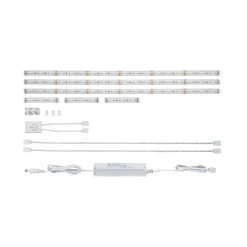 Best Paulmann MaxLED 500 LED Strip Varm hvit Kjøkken Grunnsett 3,1W 2700 Kelvin - 1,8 meter Sølv