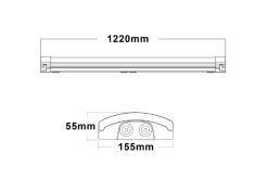 Online NorDesign Mega Batten lysarmatur 40W 3000/4000K IP44 - 122 cm Hvit