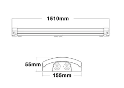 Outlet NorDesign Mega Batten lysarmatur 47W 3000/4000K IP44 - 151 cm Hvit