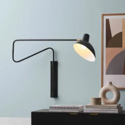 Hot Halo Designs Metropole Deluxe vegglampe medium - Svart