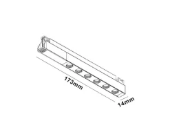 Discount NorDesign Microline Gamma lyslist 7,4W 2700 kelvin 24V RA90 - Dimbar