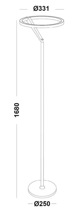 NorDesign Mind 330 gulvlampe 20W 2700 Kelvin - Dimbar Svart