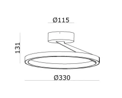 Online NorDesign Mind 330 taklampe 12,6W 2700 Kelvin RA90 dimbar Svart