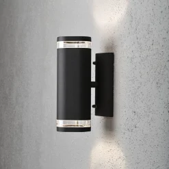 Discount Konstsmide Modena vegglampe I opp/ned - Svart
