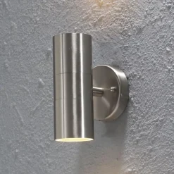 New Konstsmide Modena vegglampe opp/ned GU10 rustfritt Stål
