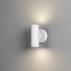New Konstsmide Modena vegglampe opp/ned utendørs 2x4W 3000K IP44 - Hvit