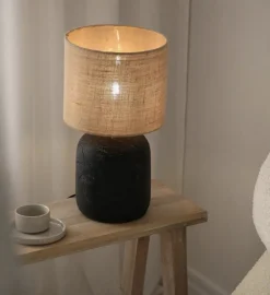 Online Marksløjd Montagna bordlampe 45 - Svart/ Natur
