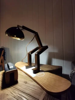 Outlet Piffany Copenhagen Mr. Wattson bordlampe, Limited Edition - Svart og messing Brun / Messing