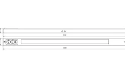 New Sg Armaturen As Namsen 1200 benkarmatur m/2 stikk 2700 Kelvin dimbar 26W - Hvit