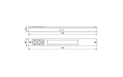 Sg Armaturen As Namsen 600 benkarmatur m/2 stikk 2700 Kelvin dimbar 12W - Hvit