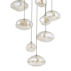 TK Lighting Nebia rondell takpendel 13-lys Brun