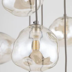 TK Lighting Nebia rondell takpendel 13-lys Brun