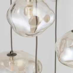 TK Lighting Nebia rondell takpendel 13-lys Brun