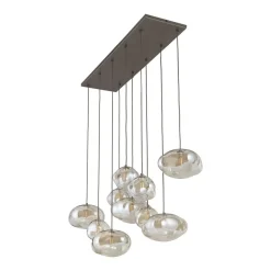 Discount TK Lighting Nebia takpendel 10-lys Brun