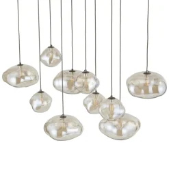 Discount TK Lighting Nebia takpendel 10-lys Brun