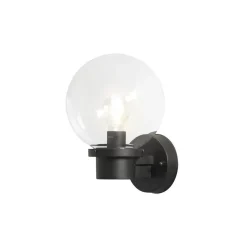 Discount Konstsmide Nemi vegglampe skumringsrele 29cm Svart