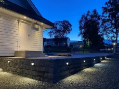 Online NorDesign Nerine 140 vegglampe utensdørs 3,2W coloure switch 3000/4000K IP65 - grå Antrasitt