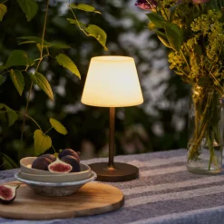 Halo Designs New Northern bordlampe oppladbar utendørs IP44 2W - Hvit/Antikk kobberfarget Messing