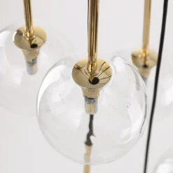 Sale TK Lighting Nilos takpendel 10-lys Svart / Gullfarget