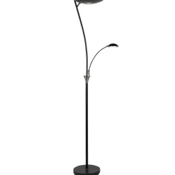 Clearance Ms - belysning Nora gulvlampe m/lesearm 25+5W 180 cm 3000 Kelvin - Dimbar Svart